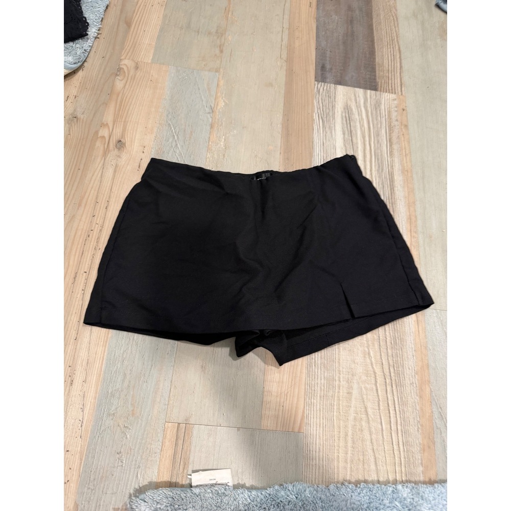 White Fox Black Mini Skort Size Small Active Casual Skirt Shorts Slit Detail